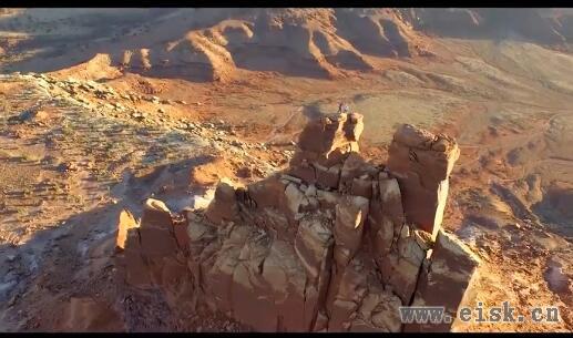 航拍: 美国西部沙漠高塔