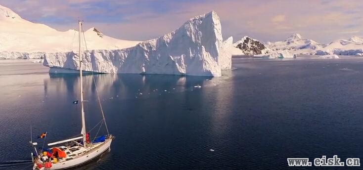 无人机航拍南极洲的唯美壮观景象